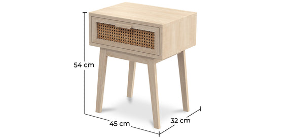 Bedside Table with Drawer - Boho Bali Wood - Yanpai - gallery 10