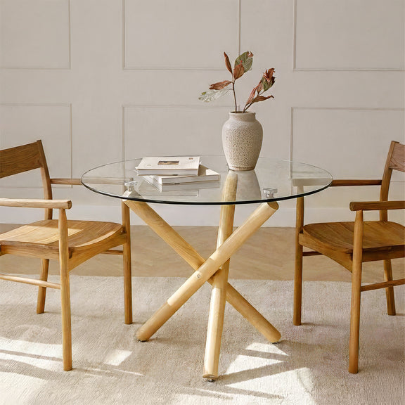 Round Dining Table - Scandinavian Design - 4/5 Diners - Tesfa - gallery 2