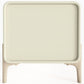 Modern Scandi nightstand covered in faux leather with 2 drawers and natural wood legs - Bennis - gallery 9