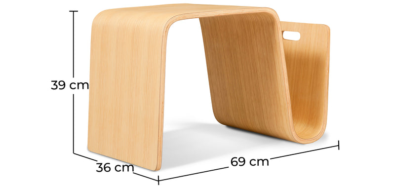 Mesa de apoio - Revistareiro de design - Madeira - Audrey