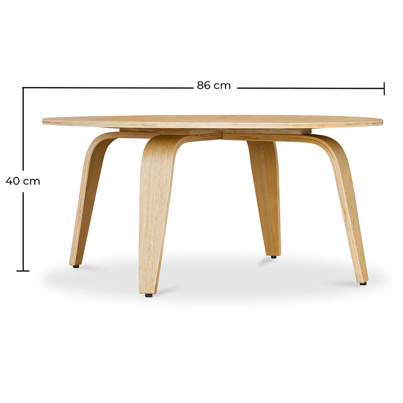 Mesa de centro redonda de madera - Ply