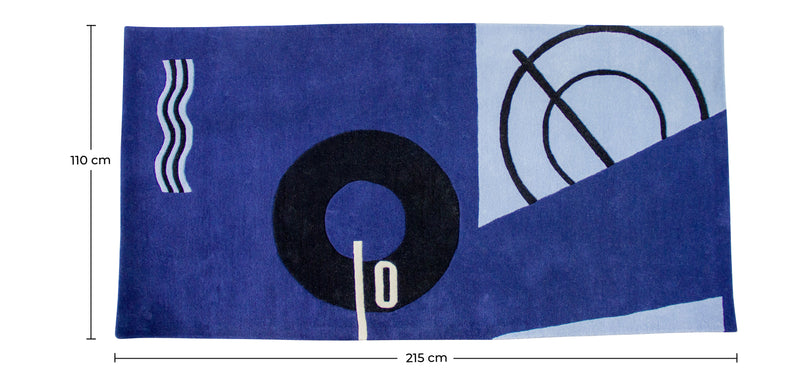 Tapis Design en Laine  - Blue Karine