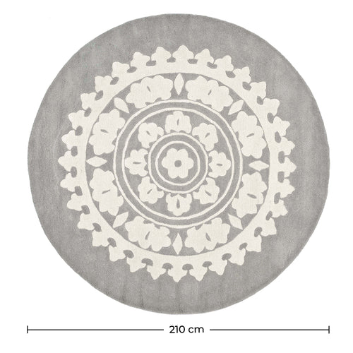 Round Design Rug - Wool - 210cm - Romanty - gallery 2