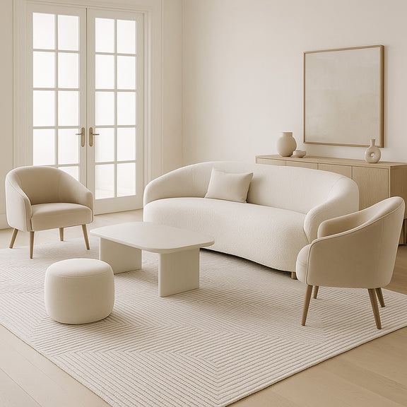 Rug Large Contemporary Modern Design - Beige (290x200 cm) - Marcellum - gallery 1