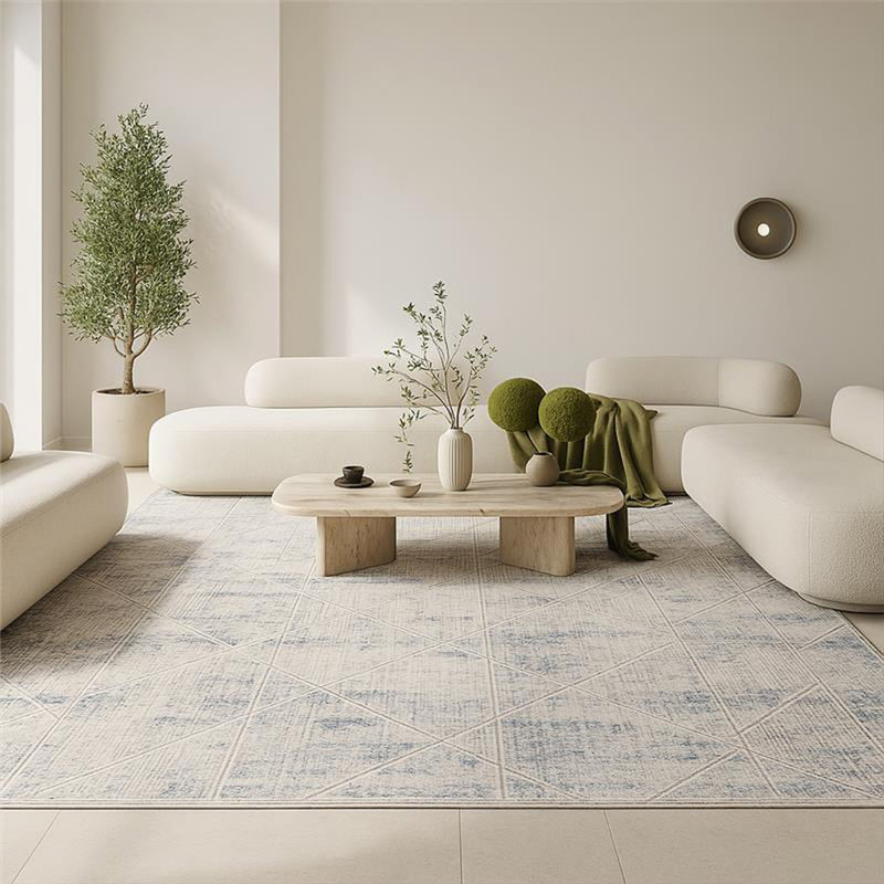 Modern Geometric Carpet – (160x230 cm) – Carmine - gallery 1
