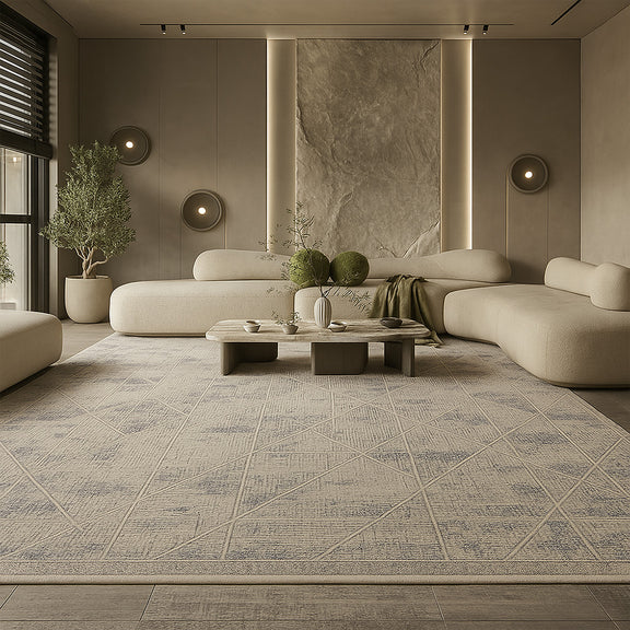Modern Geometric Carpet – (200x290 cm) – Carmine - gallery 1
