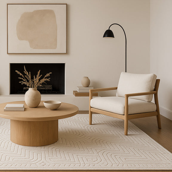 Rug Large Contemporary Modern Design - Beige (160x230 cm) - Rosella - gallery 1