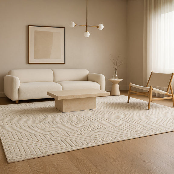 Rug Large Contemporary Modern Design - Beige (290x200 cm) - Rosella - gallery 1
