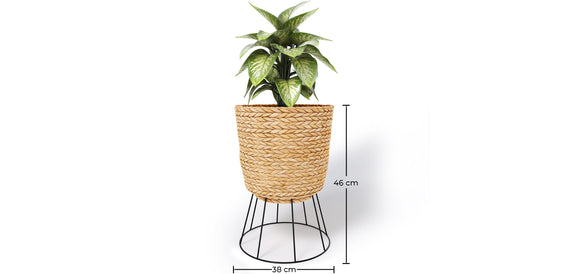 Round Floor Planter - Boho Style - 46 CM - Firna - gallery 5
