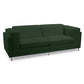 Faux Leather Upholstered Sofa - 2 Seats - Cawa