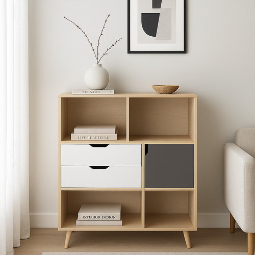 Wooden Bookshelf - Scandinavian Design - Pol - gallery 2