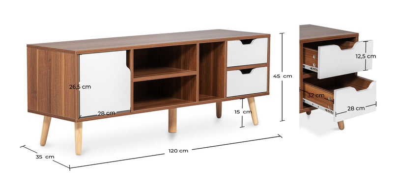 Wooden TV Stand - Scandinavian Design - Lubi - gallery 8