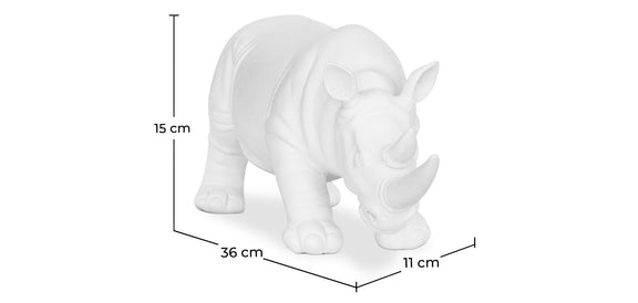 Decorative Figure Rhino - Matte White - Rhyn - gallery 10