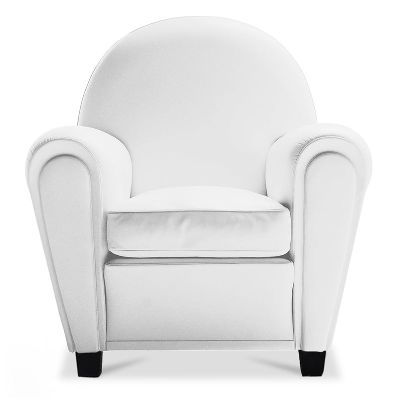 Fauteuil avec Accoudoirs - Revêtu de Similicuir - Club