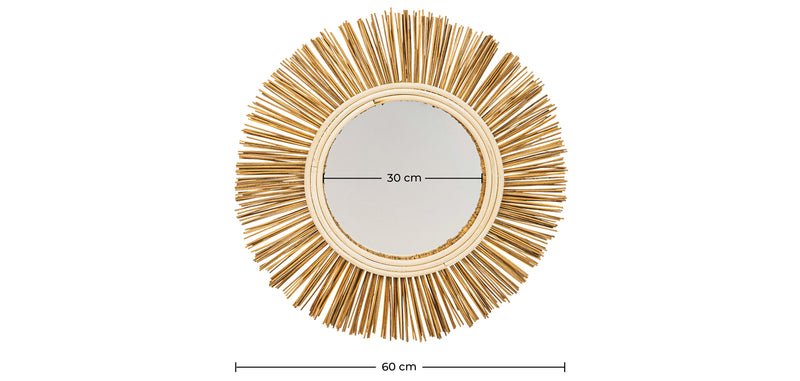 Wall Mirror - Boho Bali Round Design (60 cm) - Loi - gallery 5