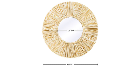 Wall Mirror - Boho Bali Round Design (60 cm) - Grel - gallery 4