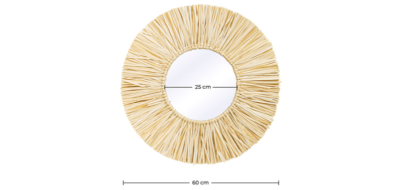 Wall Mirror - Boho Bali Round Design (60 cm) - Grel - gallery 4