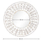 Miroir mural - Design rond Boho Bali blanc (60 cm) - Lenai
