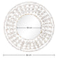 Wall Mirror - White Boho Bali Round Design (60 cm) - Lenai - gallery 4