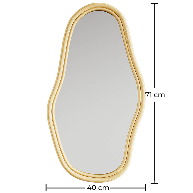 Miroir mural en rotin - 71 CM - Kala