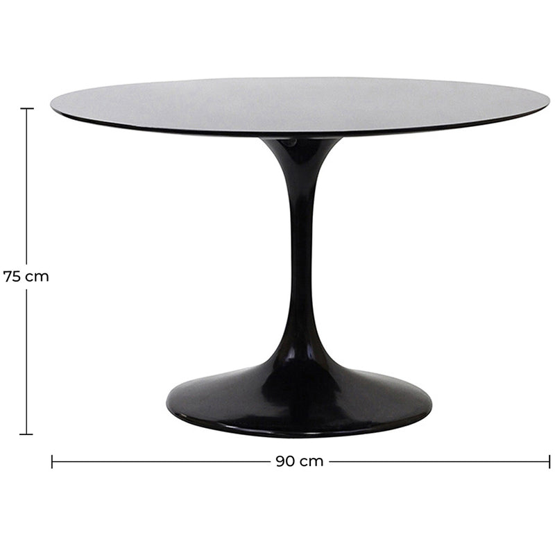 Round Dining Table - 90 cm - Tulip - Dimensions diagram