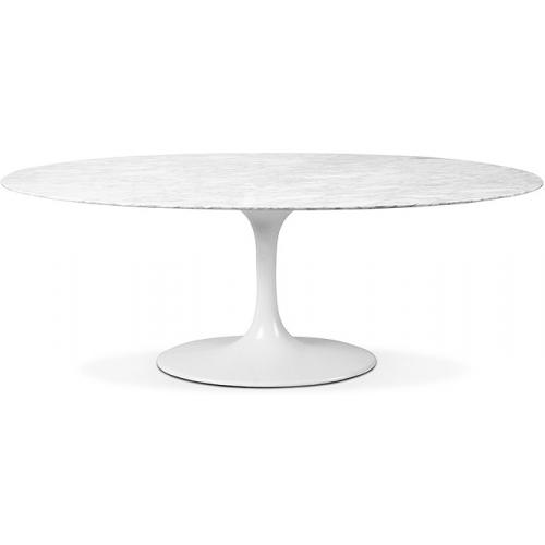 Oval Marble Dining Table - Tulip - gallery 7