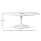 Oval Marble Dining Table - Tulip - Dimensions diagram