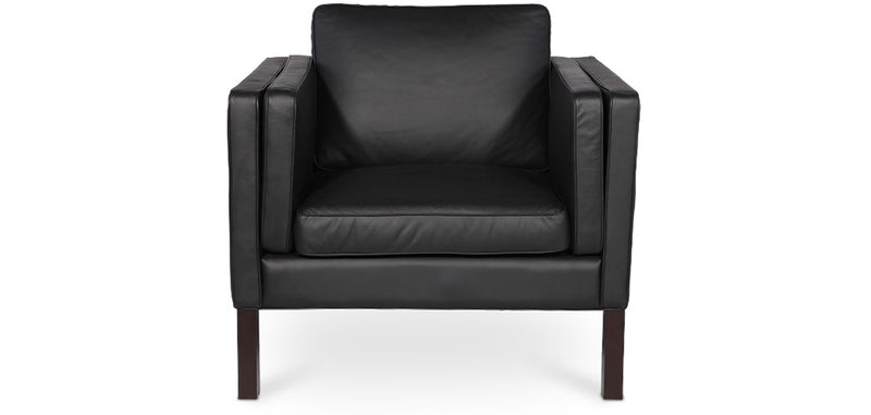 Fauteuil avec accoudoir - Revêtu de cuir - Betzalel