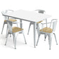 Pack Table de salle à manger et 4 chaises de salle à manger avec accoudoirs Design industriel - Nouvelle édition - Bistrot Stylix