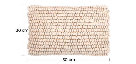 Rectangular Cushion in Boho Bali Style, Wool, cover + filling - Sarah - gallery 6