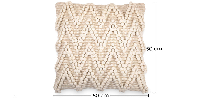 Capa + enchimento para almofada de lã, estilo Boho Bali - Linava