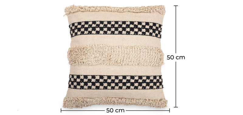 Almofada quadrada de algodão ao estilo Boho Bali, capa + enchimento - Daviniu