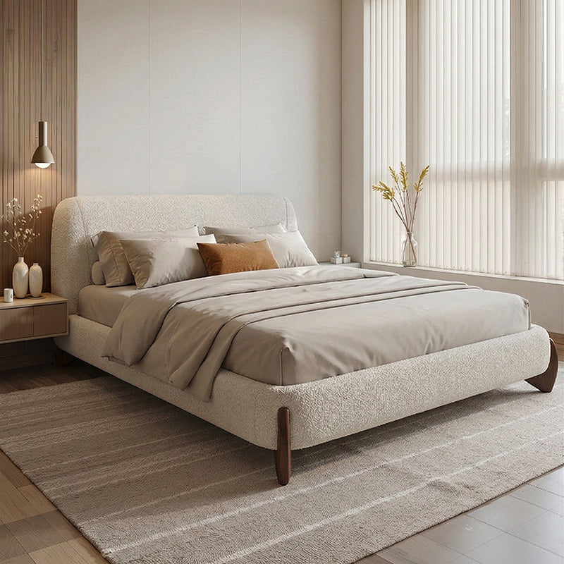 Double bed 160x200 CM Bed - Upholstered in Bouclé Fabric - Dream - gallery 6