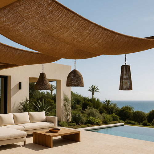 Coconut fiber awning 20x1M - 100 % Natural shade sail - gallery 1