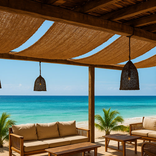 Coconut fiber awning 10x1M - 100 % Natural shade sail
