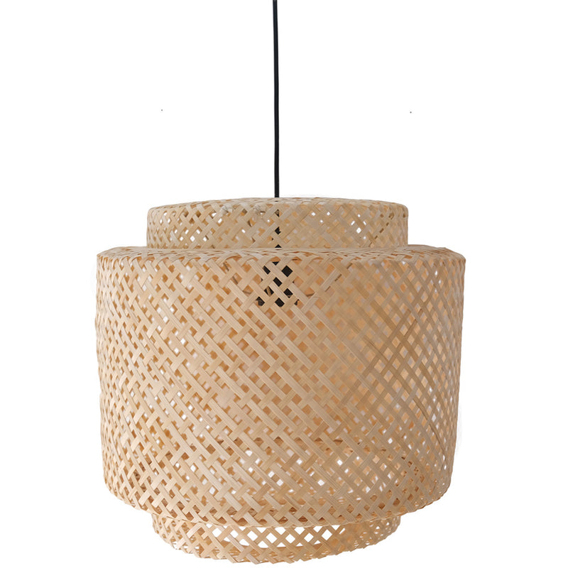 Lustre de plafond en bambou - Suspension de style Boho Bali - Hya