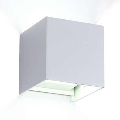 Lámpara de pared exterior LED de 12 W con iluminación de doble cara - Aluminio