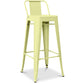 Bar stool with backrest - Industrial design - 76cm - New edition - Stylix