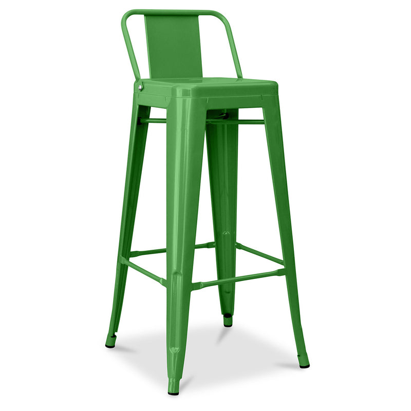 Stołek barowy z oparciem - Industrial Design - 76cm - New Edition - Stylix