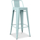 Bar stool with backrest - Industrial design - 76cm - New edition - Stylix