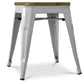 Industrial Design Stool - Wood and Steel - 45cm - Stylix