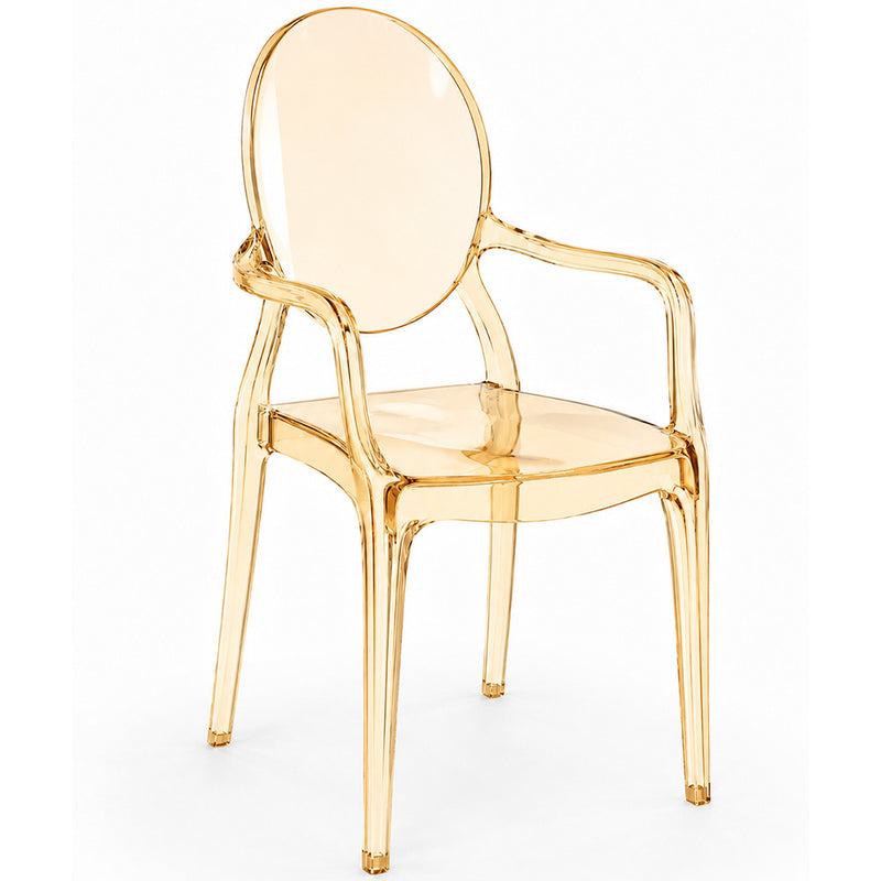 Transparent Dining Chair - Armrest Design - Victoria Queen