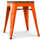 Industrial Design Stool - Wood and Steel - 45cm - Stylix