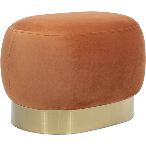 Pouf - Velours et métal - Luxe