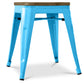 Industrial Design Stool - Wood and Steel - 45cm - Stylix