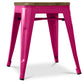Industrial Design Stool - Wood and Steel - 45cm - Stylix