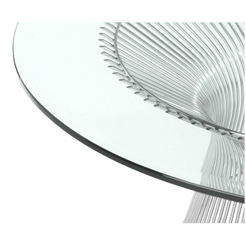Round Dining Table - Glass and Metal - Barrel - gallery 4