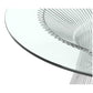 Round Dining Table - Glass and Metal - Barrel - gallery 4