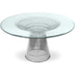 Round Dining Table - Glass and Metal - Barrel - gallery 5
