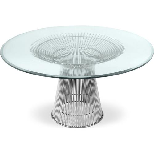 Round Dining Table - Glass and Metal - Barrel - gallery 5